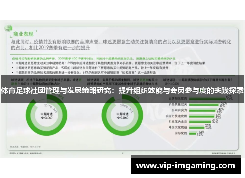 体育足球社团管理与发展策略研究：提升组织效能与会员参与度的实践探索