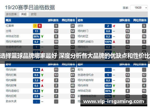 选择篮球品牌哪家最好 深度分析各大品牌的优缺点和性价比